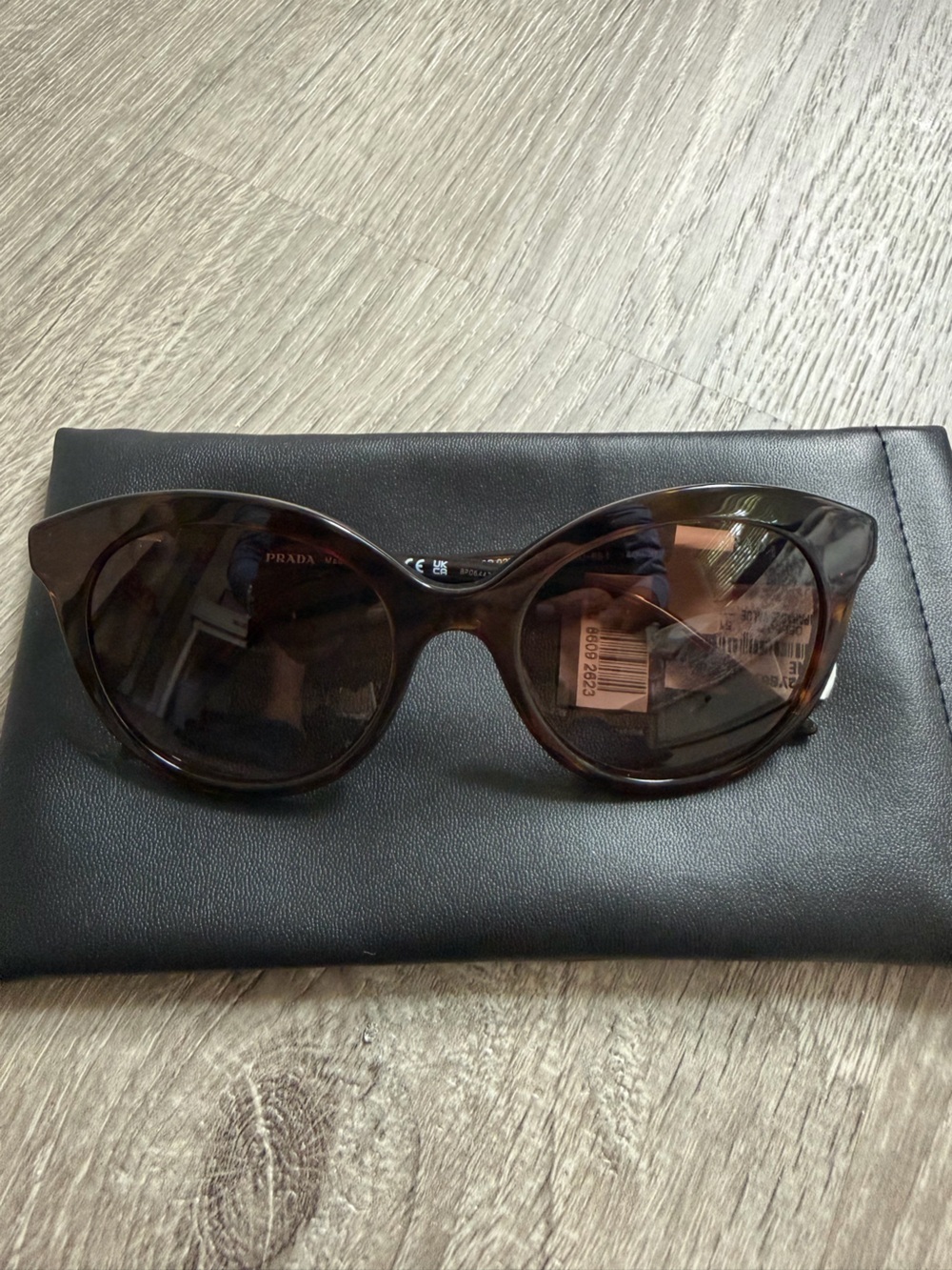 Prada Dark Tortoiseshell Cat-Eye Sunglasses